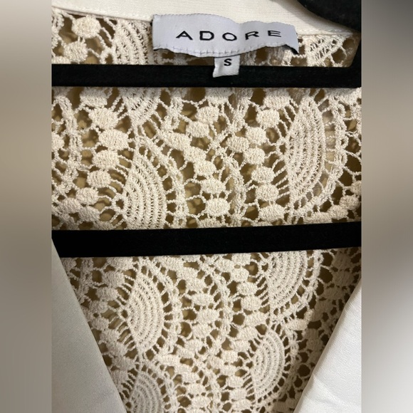 Adore Leopard & Lace Crochet Boho Y2K Edgy Blazer Size Small - Picture 3 of 3